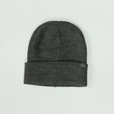 Knit Turn Up Beanie.Rubber Clip Label