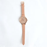 Pu Strap Watch.Taupe Dial.