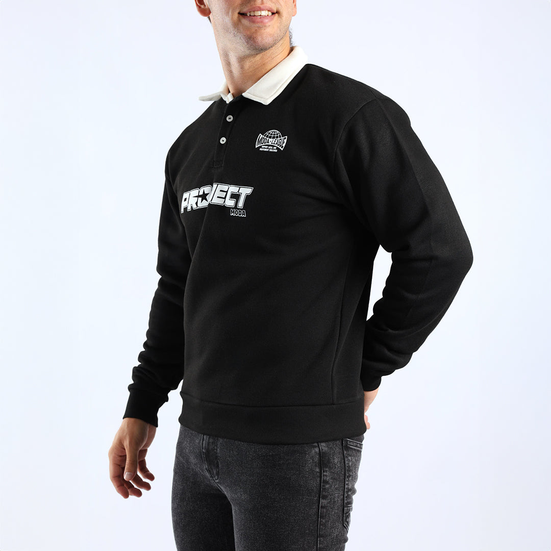 Black Printed Golfer