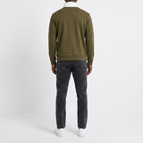 ARMY GREEN PRINTED FLEECE GOLFER