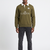 ARMY GREEN PRINTED FLEECE GOLFER
