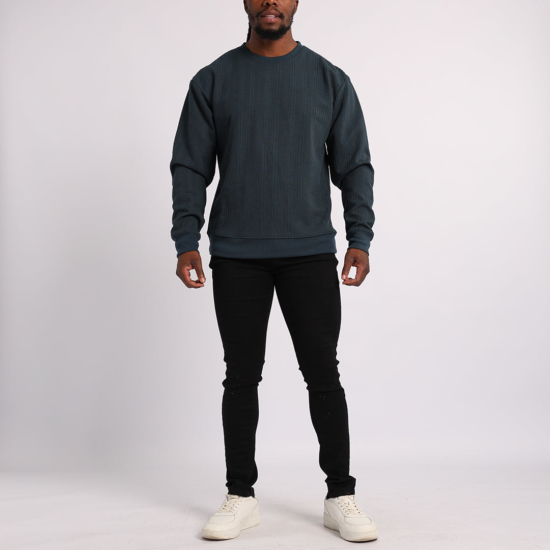 Navy Jacquard Sweater