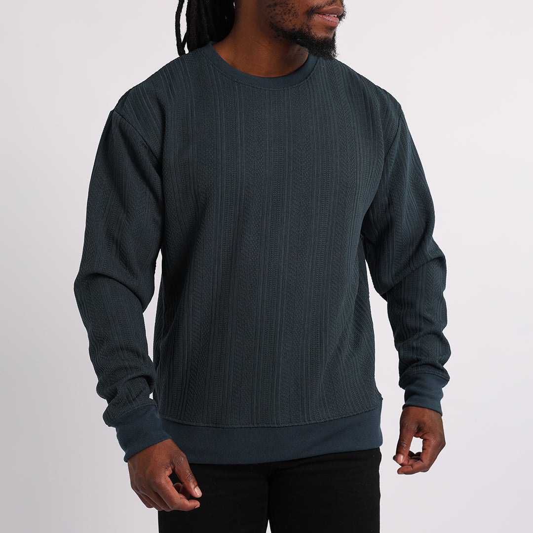 Navy Jacquard Sweater