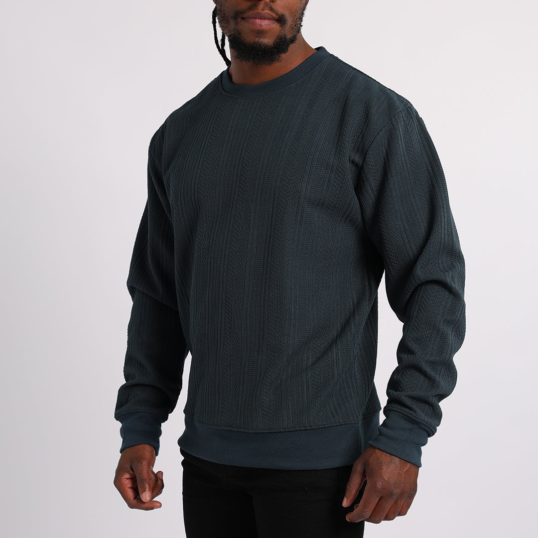 Navy Jacquard Sweater