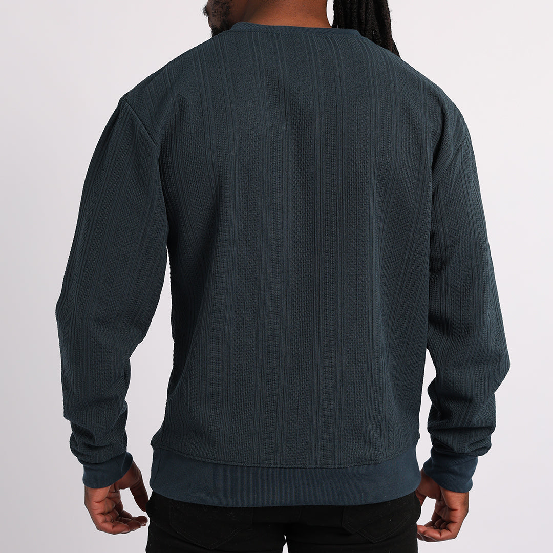 Navy Jacquard Sweater