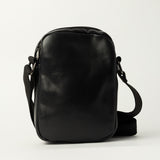 BLACK PU STRUCTURED CROSSBODY BAG