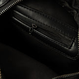 BLACK PU STRUCTURED CROSSBODY BAG
