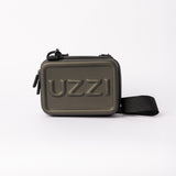 CHARCOAL HARDCASE CROSSBODY RUBBER BAG