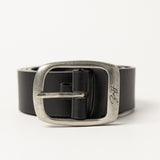 Formal Pu 35mm Belt.Brushed Nickle And Loop.