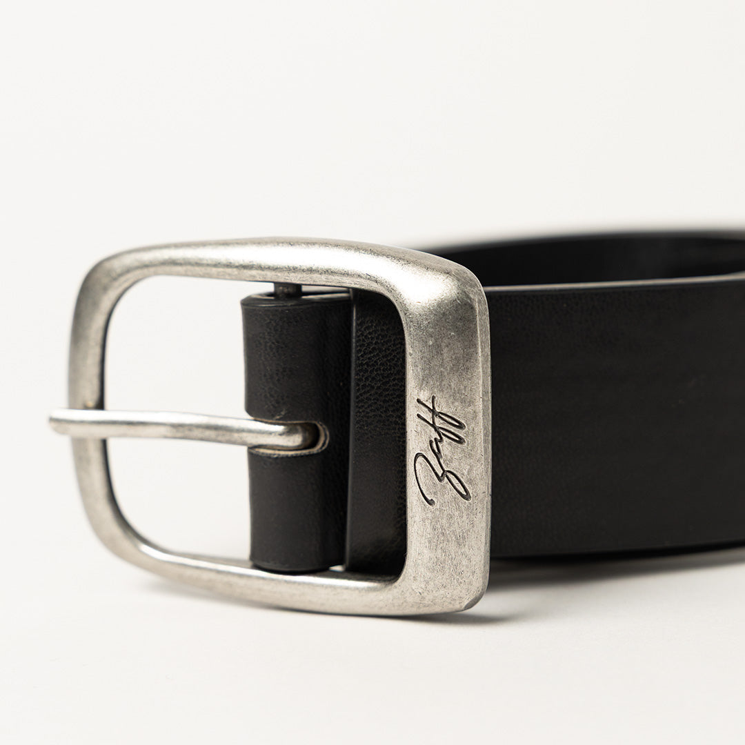 Formal Pu 35mm Belt.Brushed Nickle And Loop.