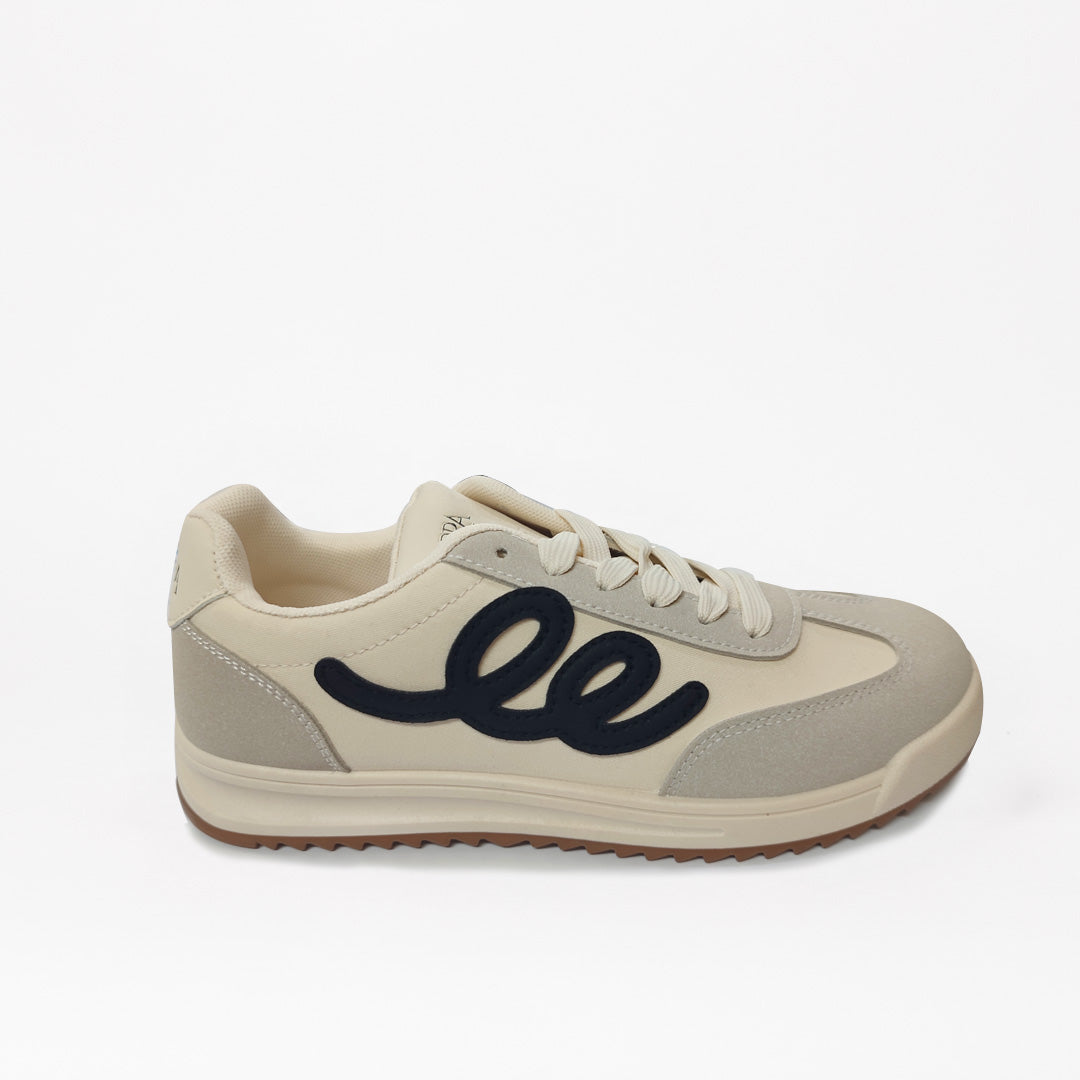 Sneaker.Black Applique Detail.