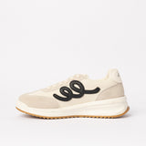 Sneaker.Black Applique Detail.