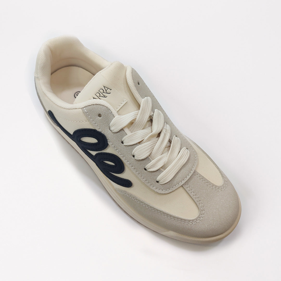 Sneaker.Black Applique Detail.