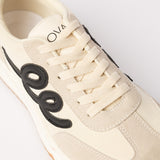 Sneaker.Black Applique Detail.
