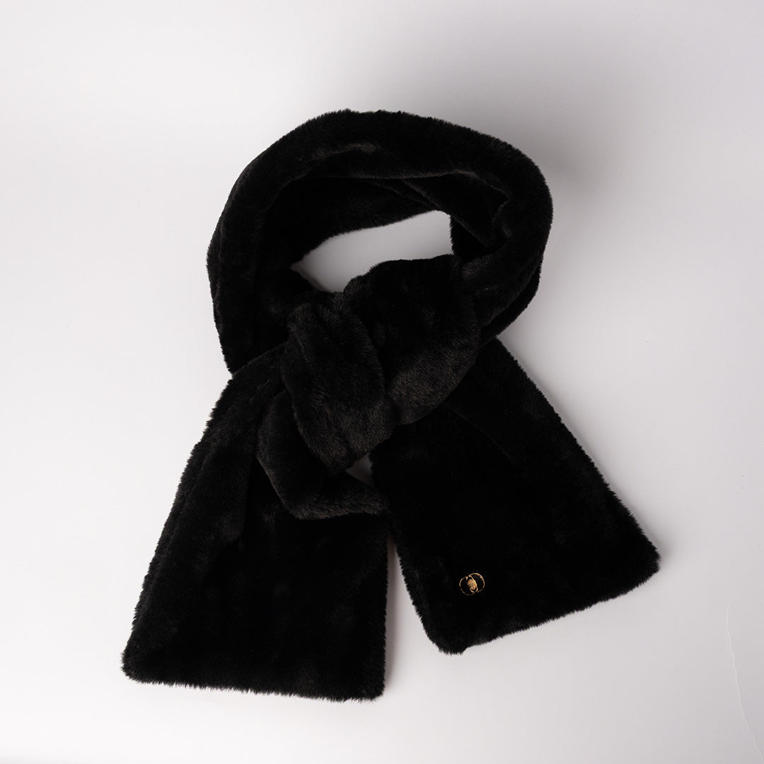 Fur Scarf.Ciarra Broach.