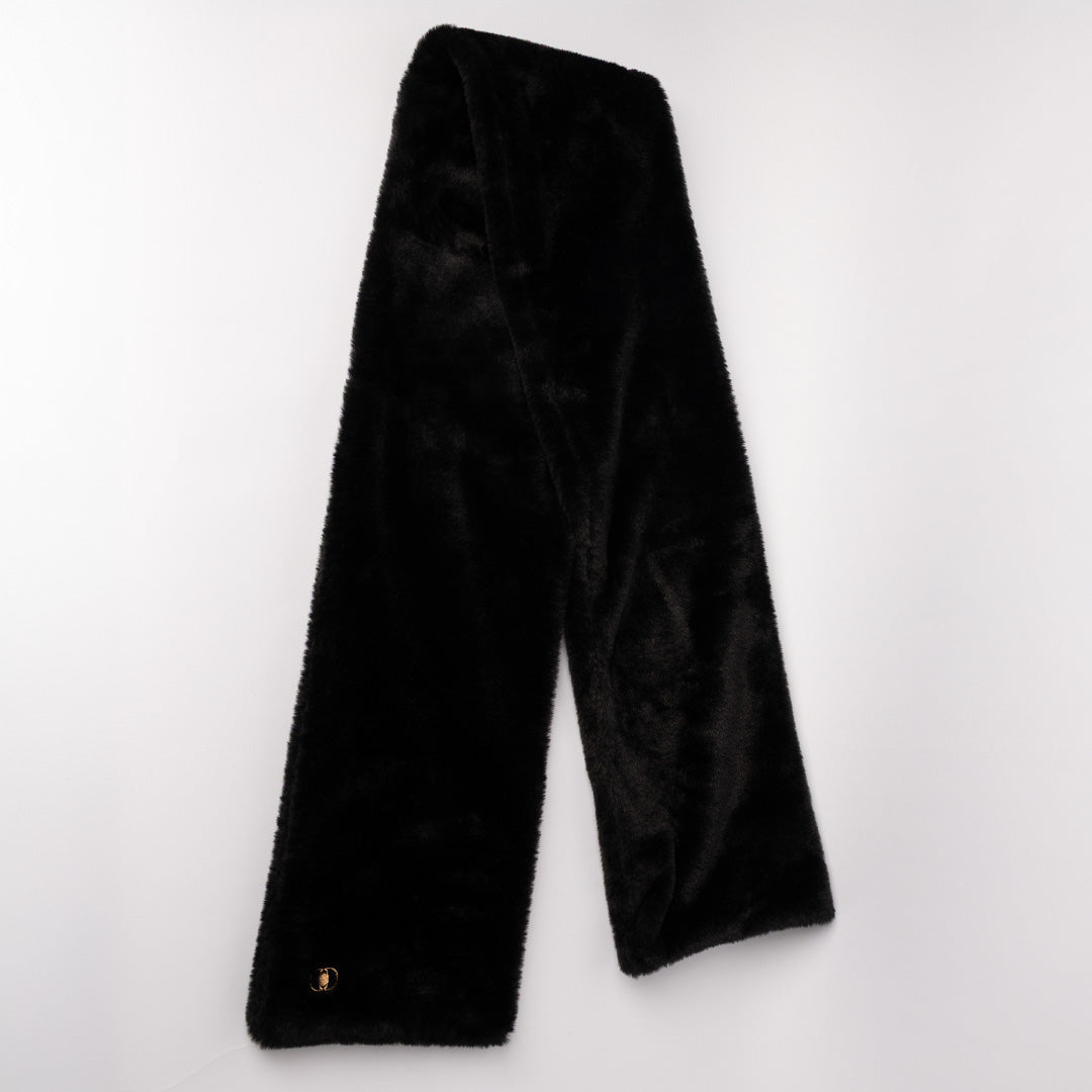 Fur Scarf.Ciarra Broach.