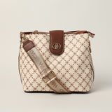 Mid Tote Bag.Clasp Detail.