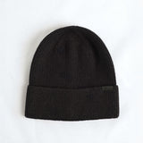 Ribbed Viscose Turn Up Beanie.