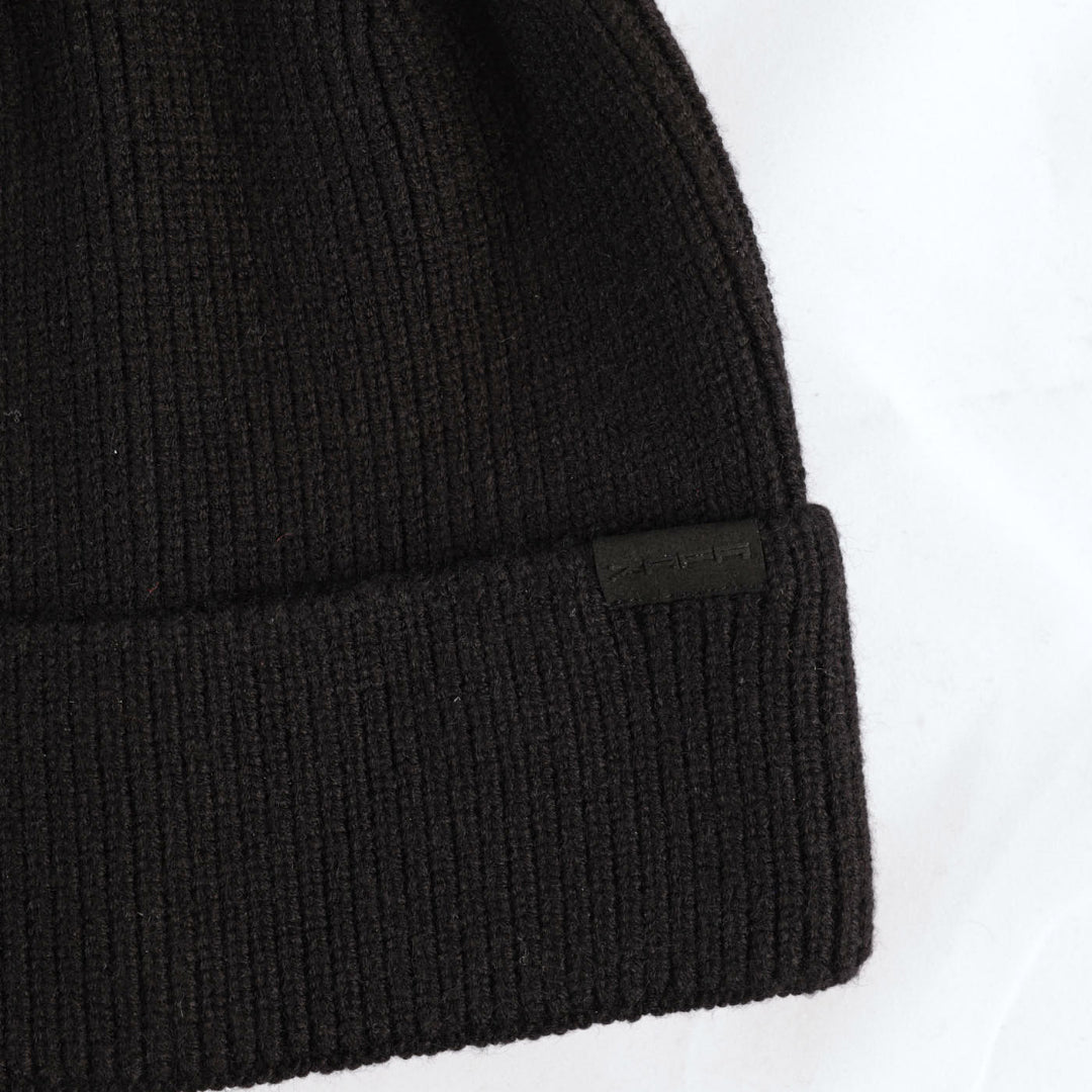 Ribbed Viscose Turn Up Beanie.