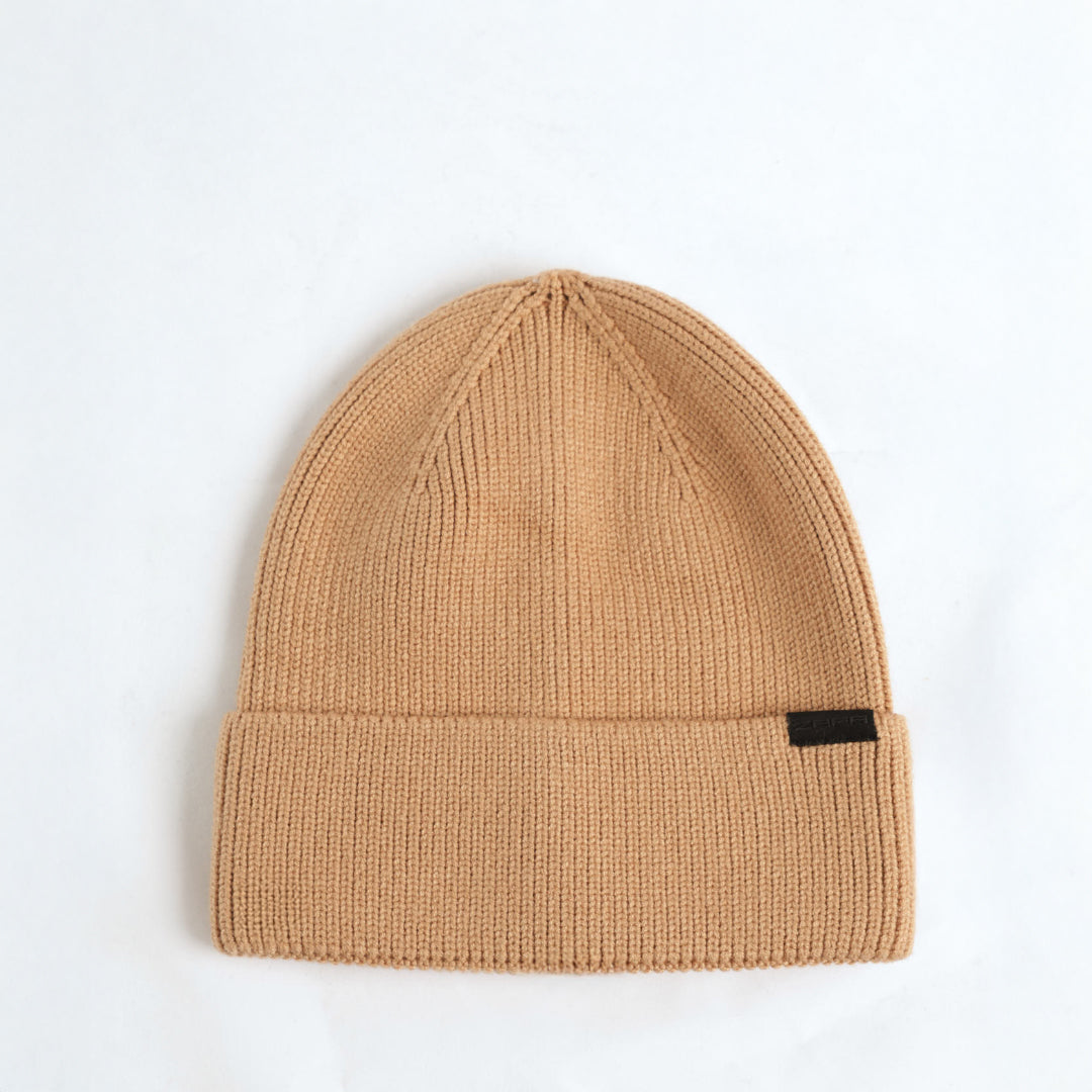 Ribbed Viscose Turn Up Beanie.