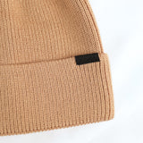 Ribbed Viscose Turn Up Beanie.