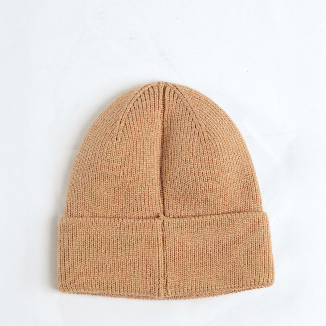 Ribbed Viscose Turn Up Beanie.