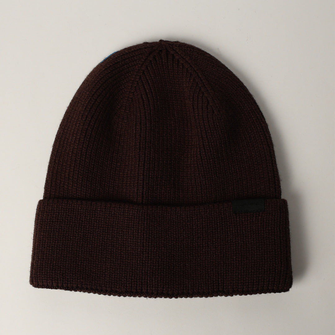 Ribbed Viscose Turn Up Beanie.