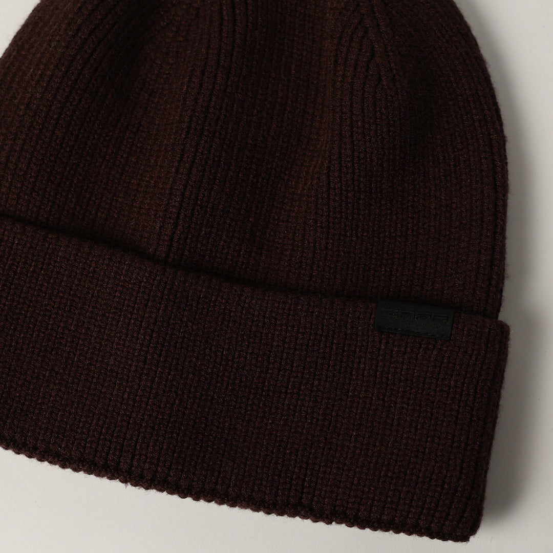 Ribbed Viscose Turn Up Beanie.