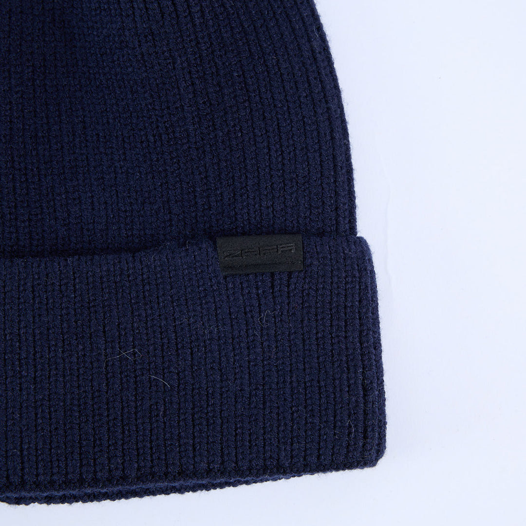 Ribbed Viscose Turn Up Beanie.