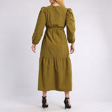 ALORA LADIES OLIVE DRESS
