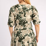 ALORA LADIES OLIVE/CREAM BLOUSE