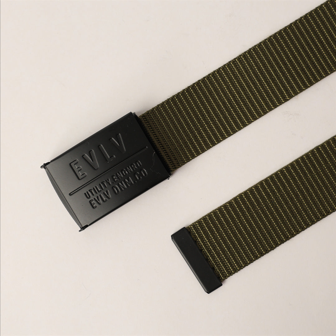 Polyester Clip Clasp Belt With Metal Buckle.