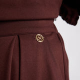 LDS PLTD PONTI SKIRT
