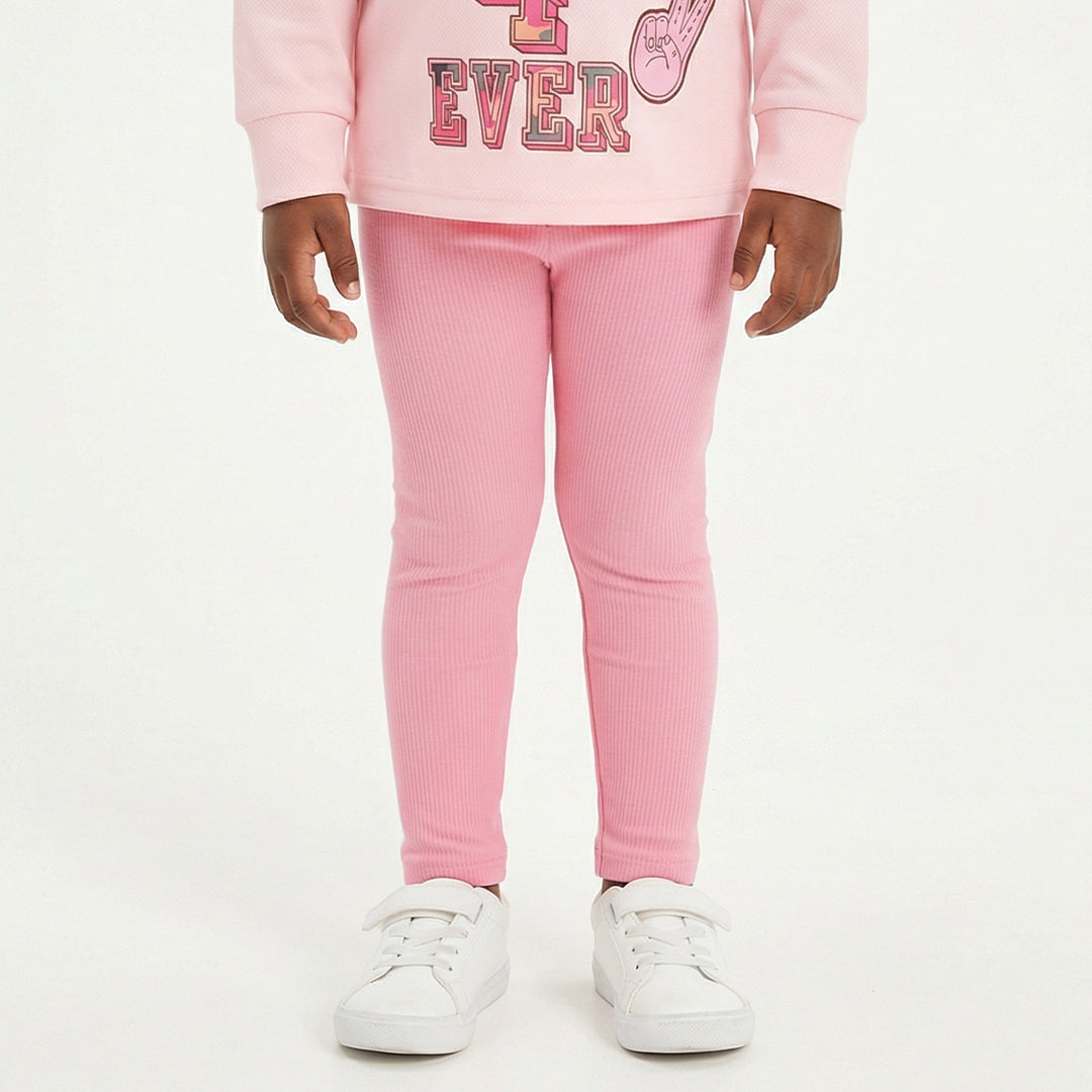 Pink Knit Legging