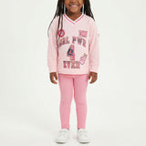 Pink Knit Legging