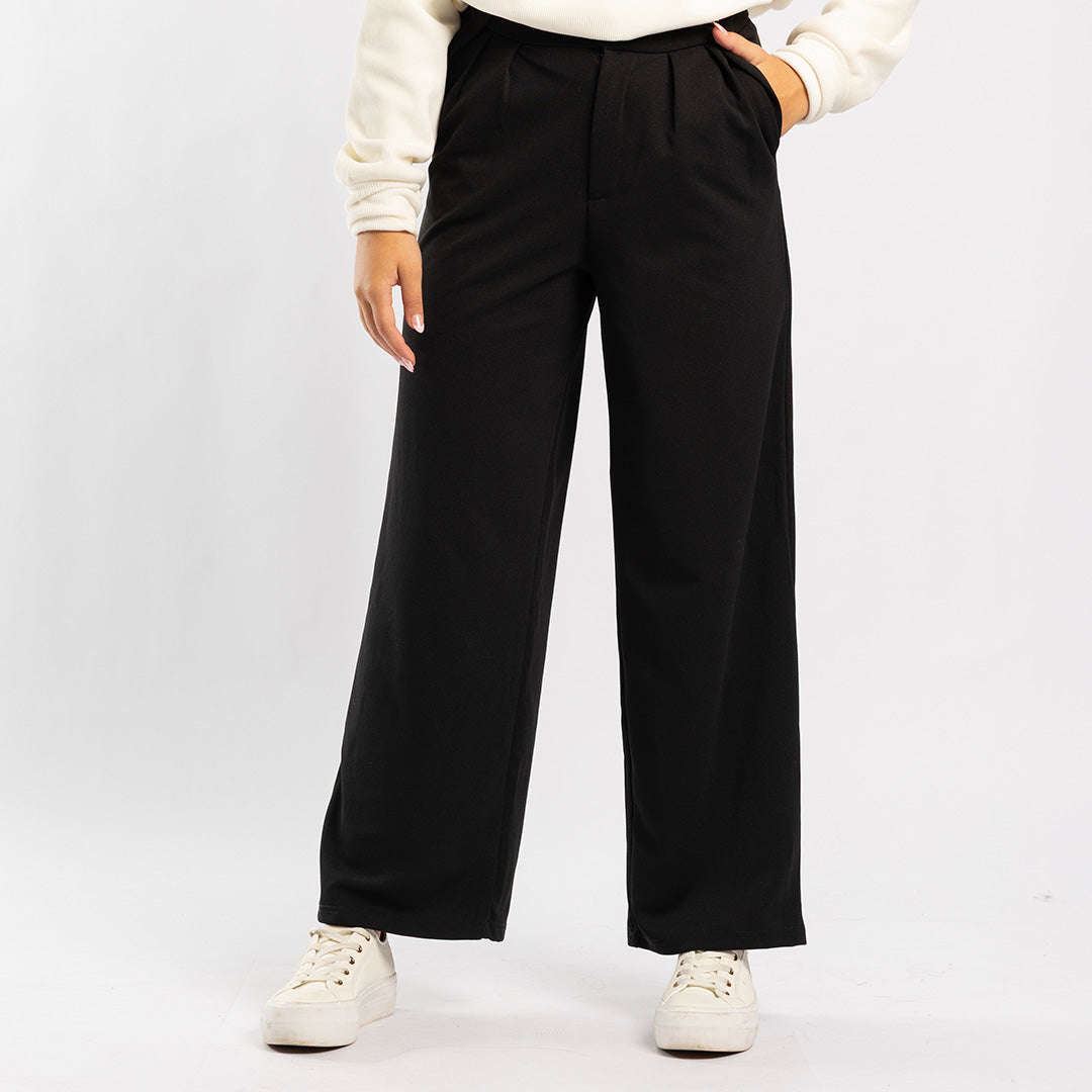 BLACK WIDE LEG PANT