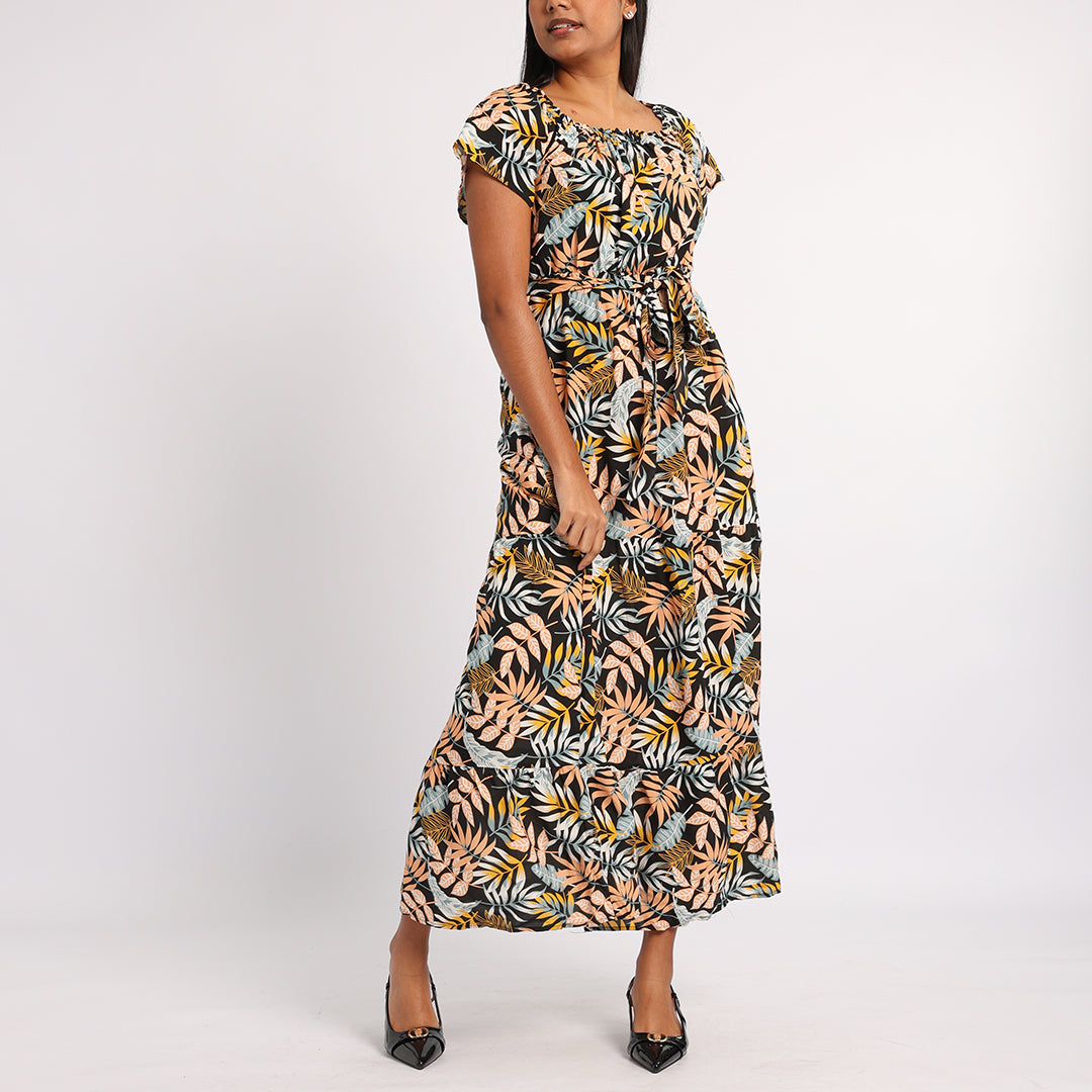 BLACK FLORAL DRESS