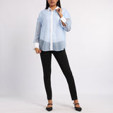 BLUE/WHITE LONG SLEEVE SHIRT