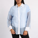 BLUE/WHITE LONG SLEEVE SHIRT