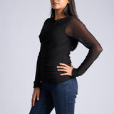 LADIES BLACK LONG SLEEVE TOP
