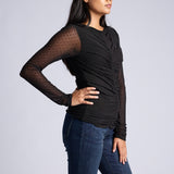 LADIES BLACK LONG SLEEVE TOP