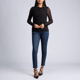 LADIES BLACK LONG SLEEVE TOP