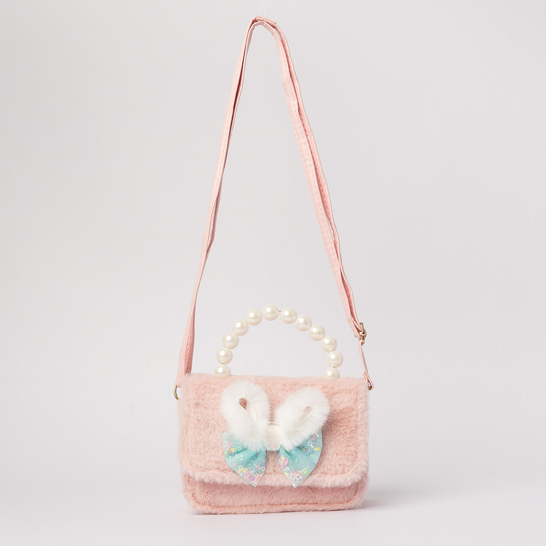 Fur Flap Bag.Bow Badges