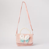 Fur Flap Bag.Bow Badges