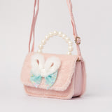 Fur Flap Bag.Bow Badges