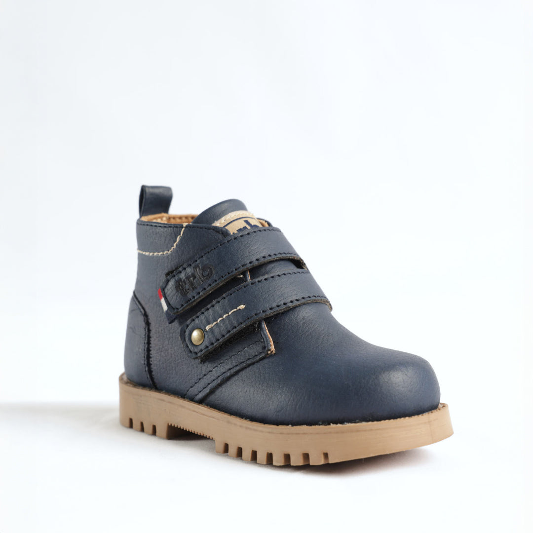 Double Velcro Strap Boot.Woven Badge.