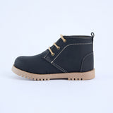 Lace Up Boot.Woven Badge.