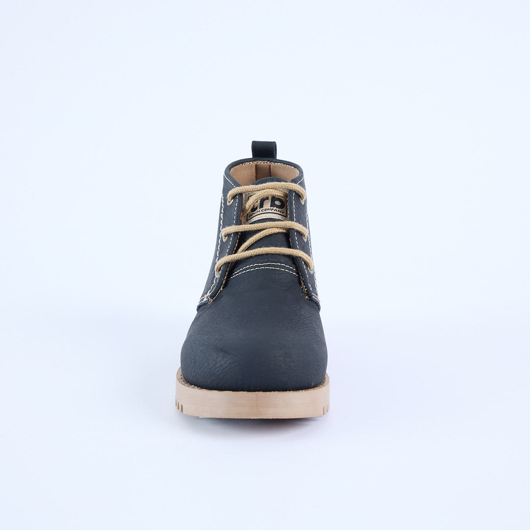 Lace Up Boot.Woven Badge.
