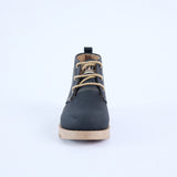 Lace Up Boot.Woven Badge.