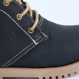 Lace Up Boot.Woven Badge.